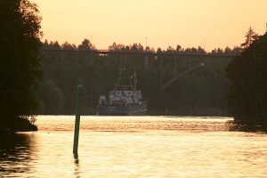 Venäläinen laiva matkaa kohti Kuopiota