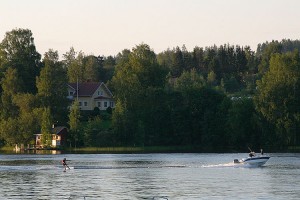 Vesihiihtoa Leppävirrassa