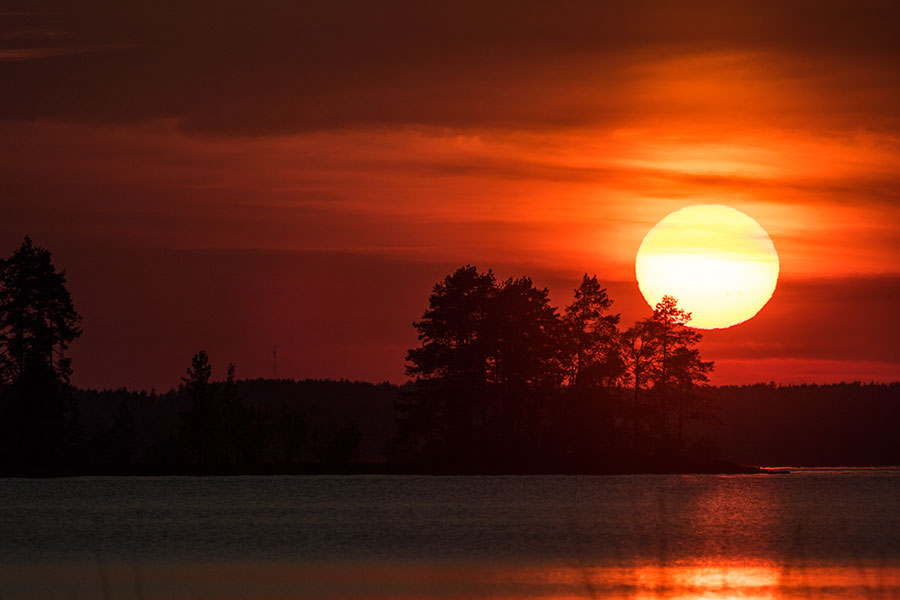 Auringonlasku Virmaalla