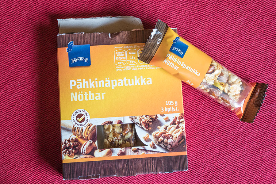 Rainbow Pähkinäpatukka 105 g, 3 kpl